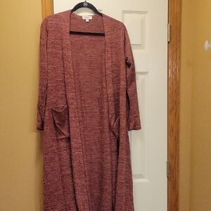 LuLaRoe Maroon Knit Cardigan